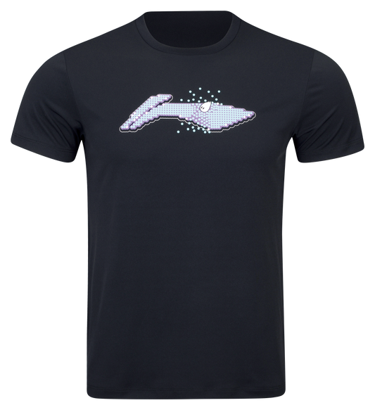 Sport ''Logo Pixel'' T-Shirt schwarz - AHSW069-1