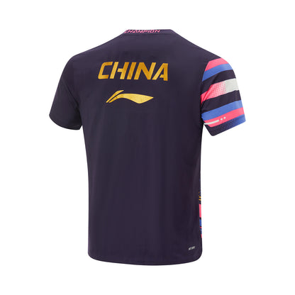 Tischtennis China National-Team Wettkampftrikot 2025 lila - AAYV085-1