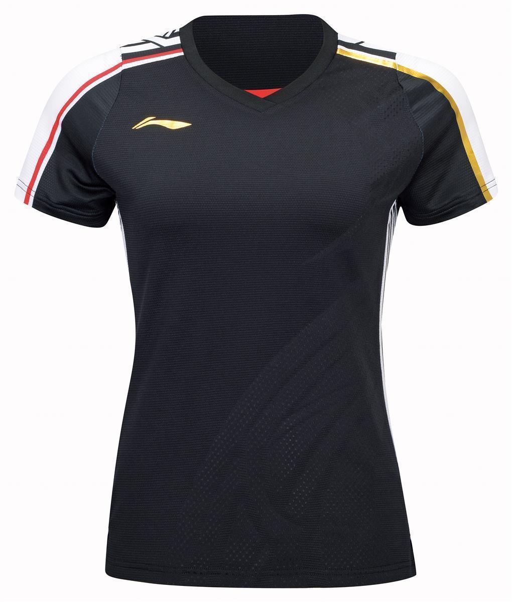 Ladies Sports Shirt "International Stars" Black-White - AAYT074-3