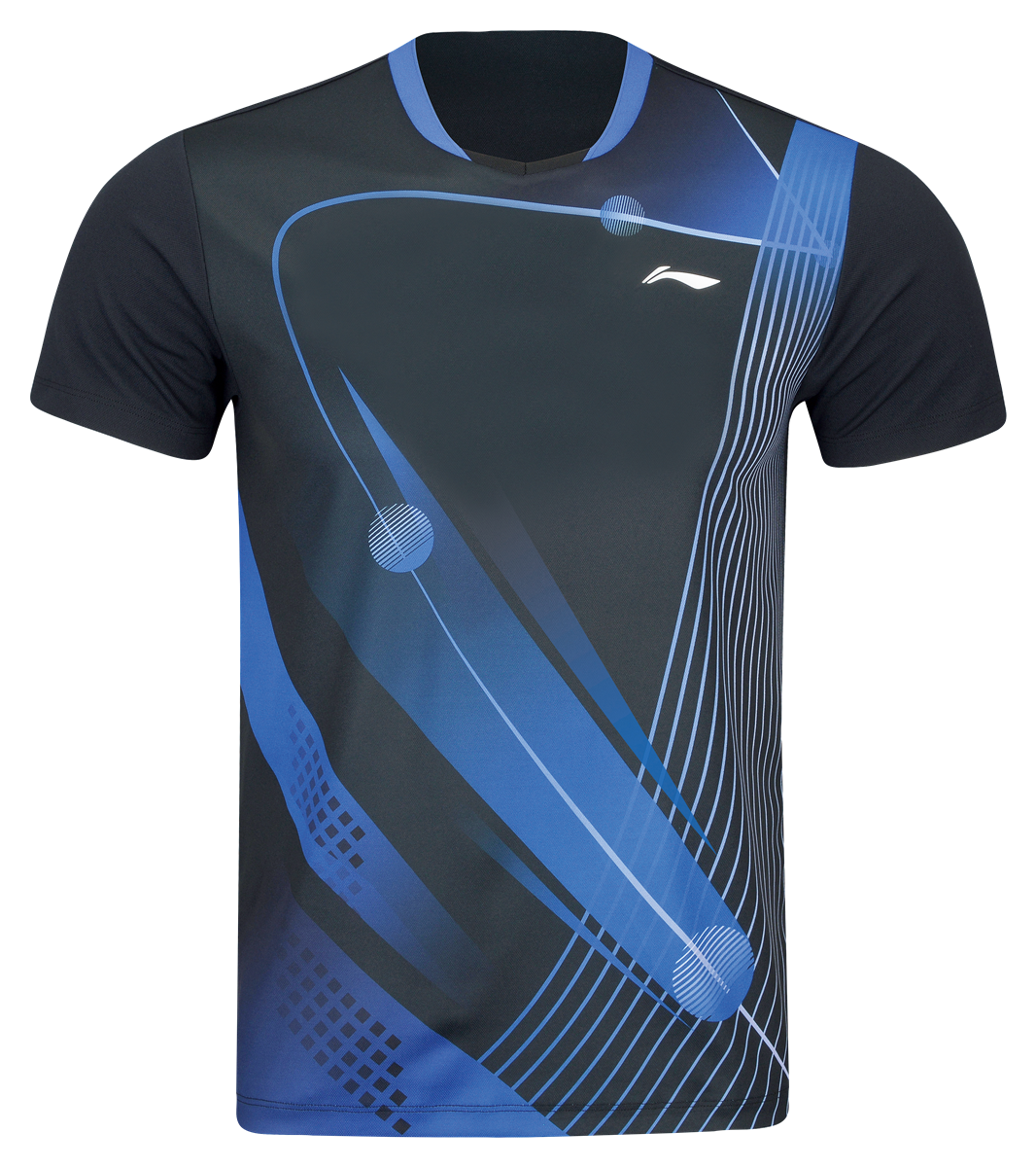 Tischtennis Unisex Zone Wettkampftrikot - schwarz - AAYW013-1