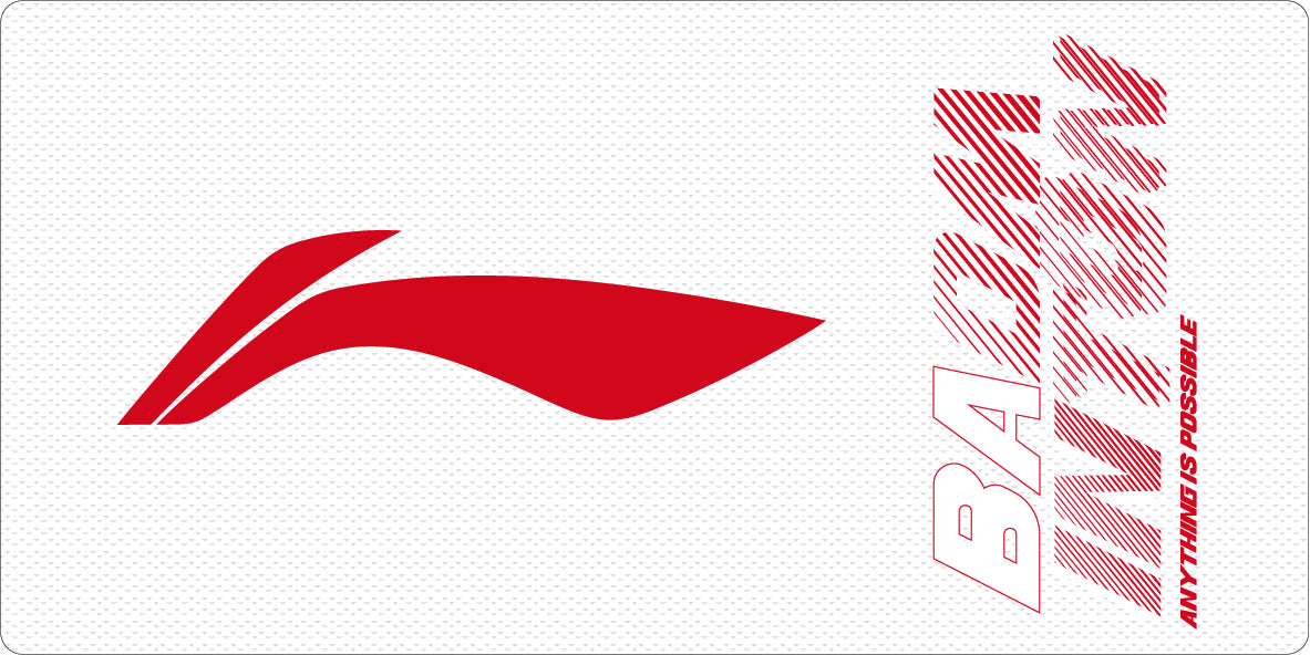 Badminton Towel Handtuch weiß/rot "Logo" - AMJM014-6