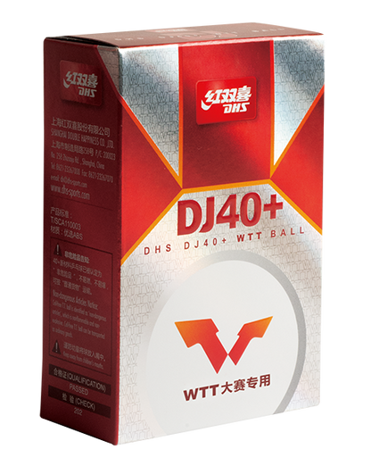 DHS Tischtennisball DJ40 WTT Weiß (6 Pack) DXAR002-1/DXAV001-2